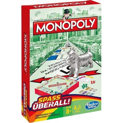 Hasbro Monopoly Kompakt Brettspiel Kompakt Kinderspiel Gesellschaftsspiel NEU