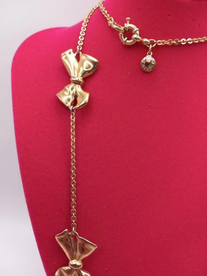 J. Elegante collar con lazo en tono dorado de cadena larga Crew 36 pulgadas Foto 3 de 4