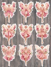 Floral Fairy Princess Die Cut Vinyl Stickers Scrapbooking Laptop Waterbottle