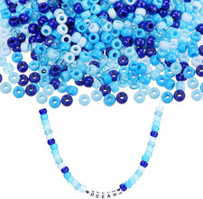 Blue Pony Beads, 1000PCS Pony Beads Bulk for Friendship Bracelets Hair Bead for