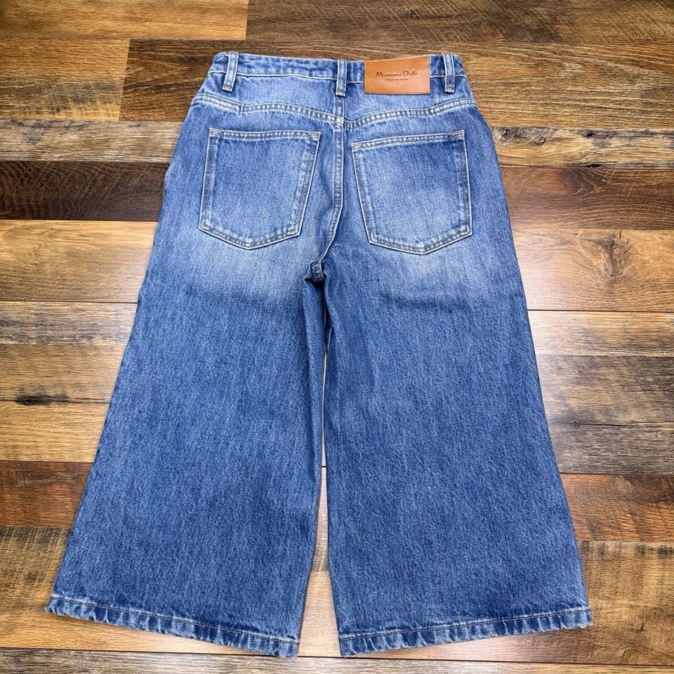 Pantalones de mezclilla capri Massimo Dutti Wise Leg para mujer 4 tiro alto elásticos nuevos Foto 2 de 4