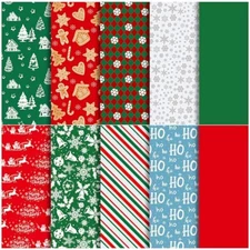 SANNIX 100 Sheets Christmas Tissue Paper Bulk Red White Green Snowflake Snowman