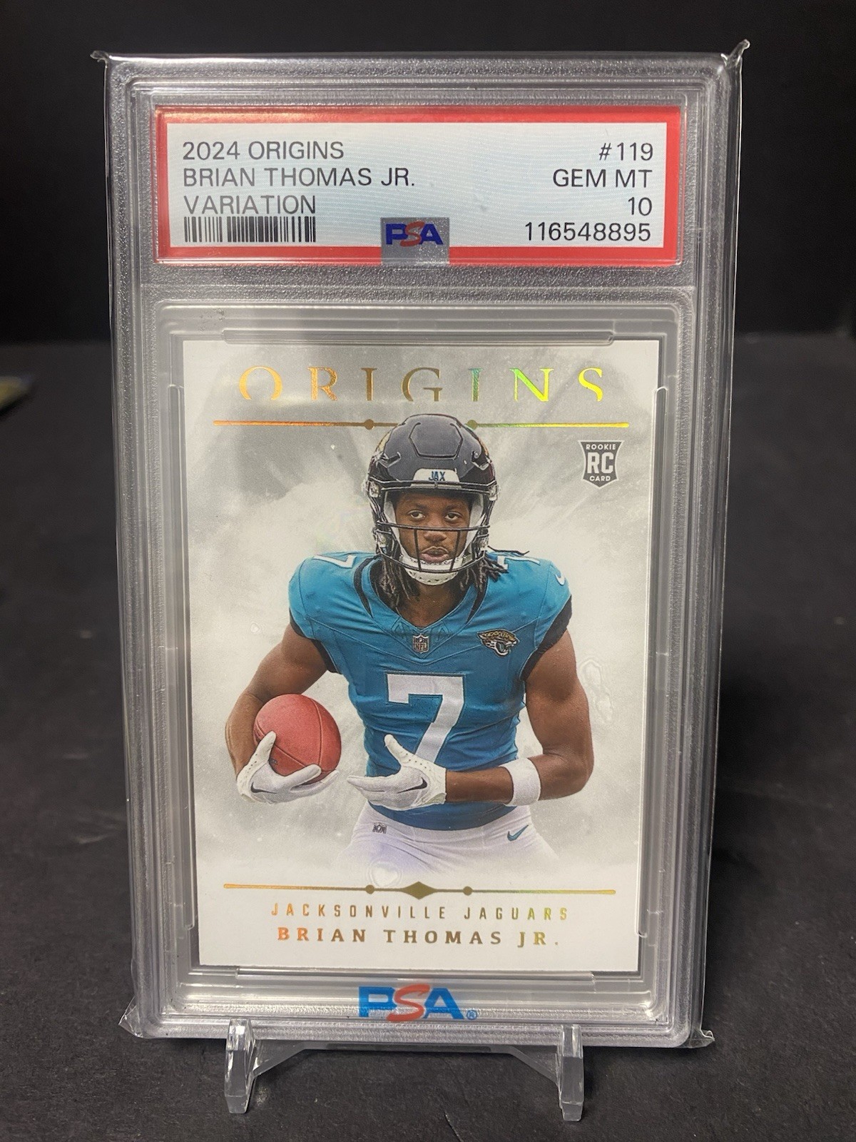 2024 Origins Brian Thomas Jr. Rookies Variation RC Rookie #119 Jaguars PSA 10