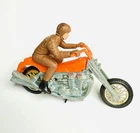 Hot Wheels Rrrumblers 1971 Road Hog In Orange with Brown Rider Motorcycle Bike