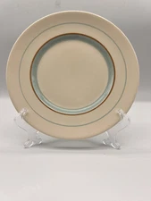 Vintage Myott 2177 Cream With Blue And Gold Rings 8” Side Salad Plate