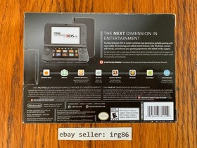 Nintendo New 3DS XL black console system complete in box protector US model