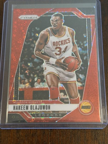 2024-25 Panini Prizm Basketball RED FAST BREAK PRIZM HAKEEM OLAJUWON #'d 046/100