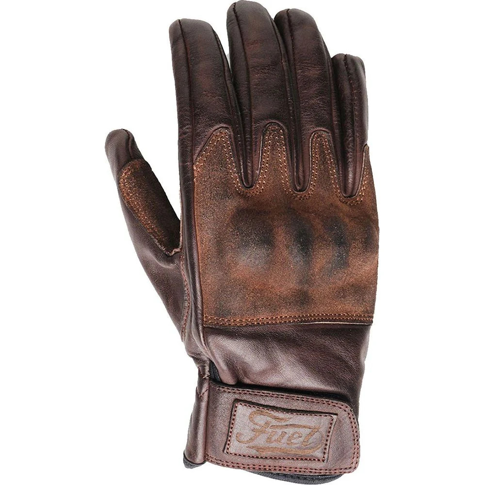 Fuel Rodeo Ladies Motorcycle Motorbike Leather Gloves Brown