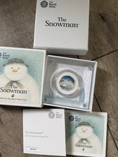 Royal Mint: UK 2018 The Snowman Silver Proof Coloured 50p Coin