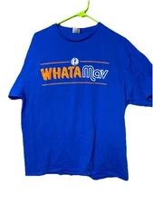 Whatamav Blue Tshirt XL Whataburger Mavericks Shirt Sleeve Breakfast Giveaway