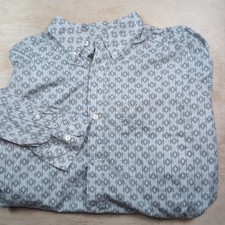 Ariat Mens XL Long Sleeve Dress Shirt Button Up Gray Geometric Diamond READ