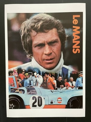Poster Glorious Le Mans Gulf Promotional 1 Steve Mc /Steve Mc/Porsche 917K/Gulf