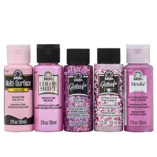 FolkArt Best of Pinks Acrylic Craft Paint Set - 5 Premium Pink Paints