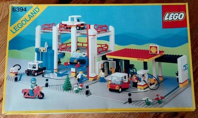 Legoland 6394 Shell Tankstelle mit Bauanleitung und Figuren,Vollständig