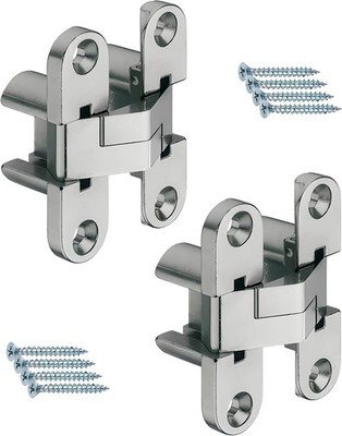 2x Möbelscharnier VICI verdecktes Scharnier unsichtbar Türband 50x14 Einbohren