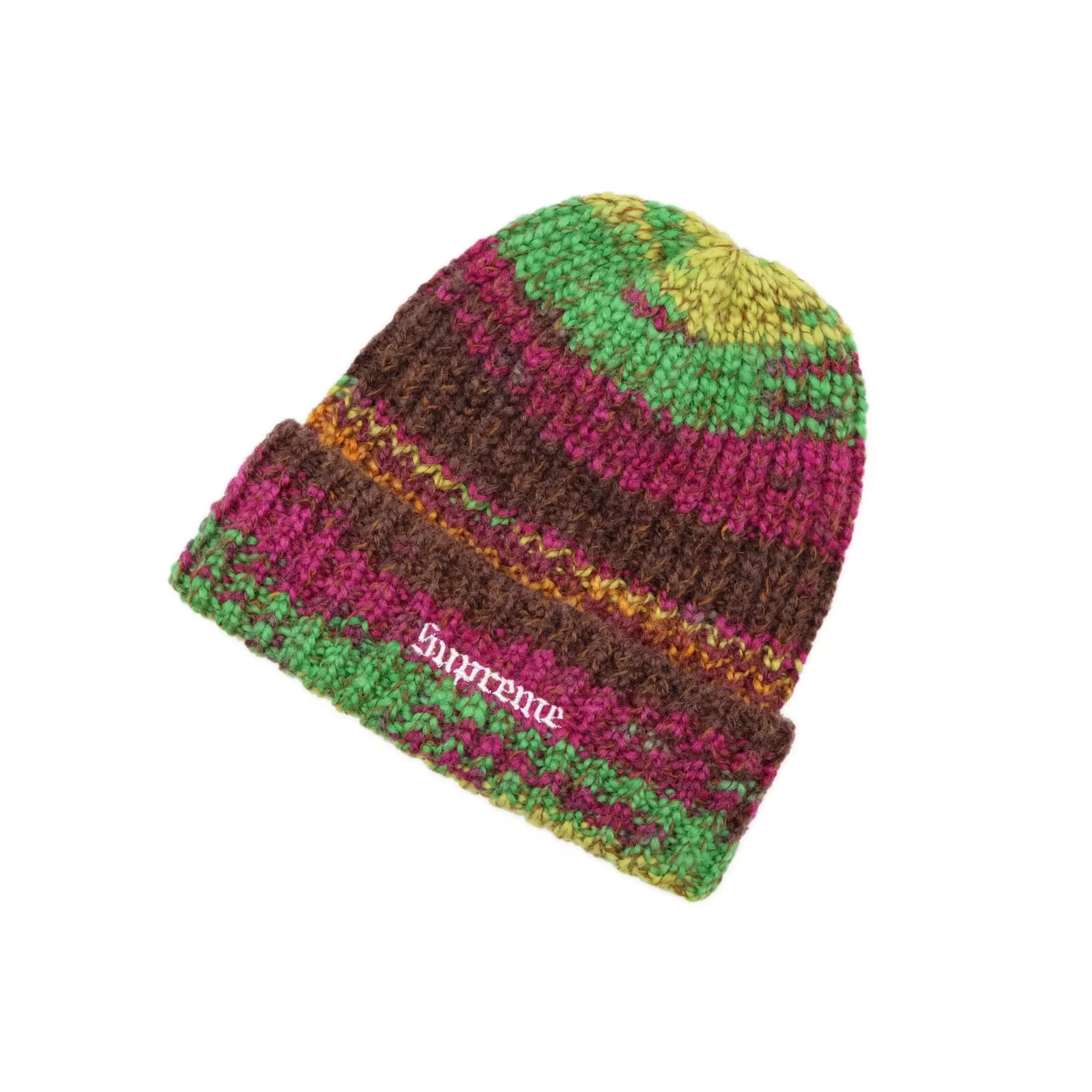 Bonnet à rayures Supreme Space Dye marron