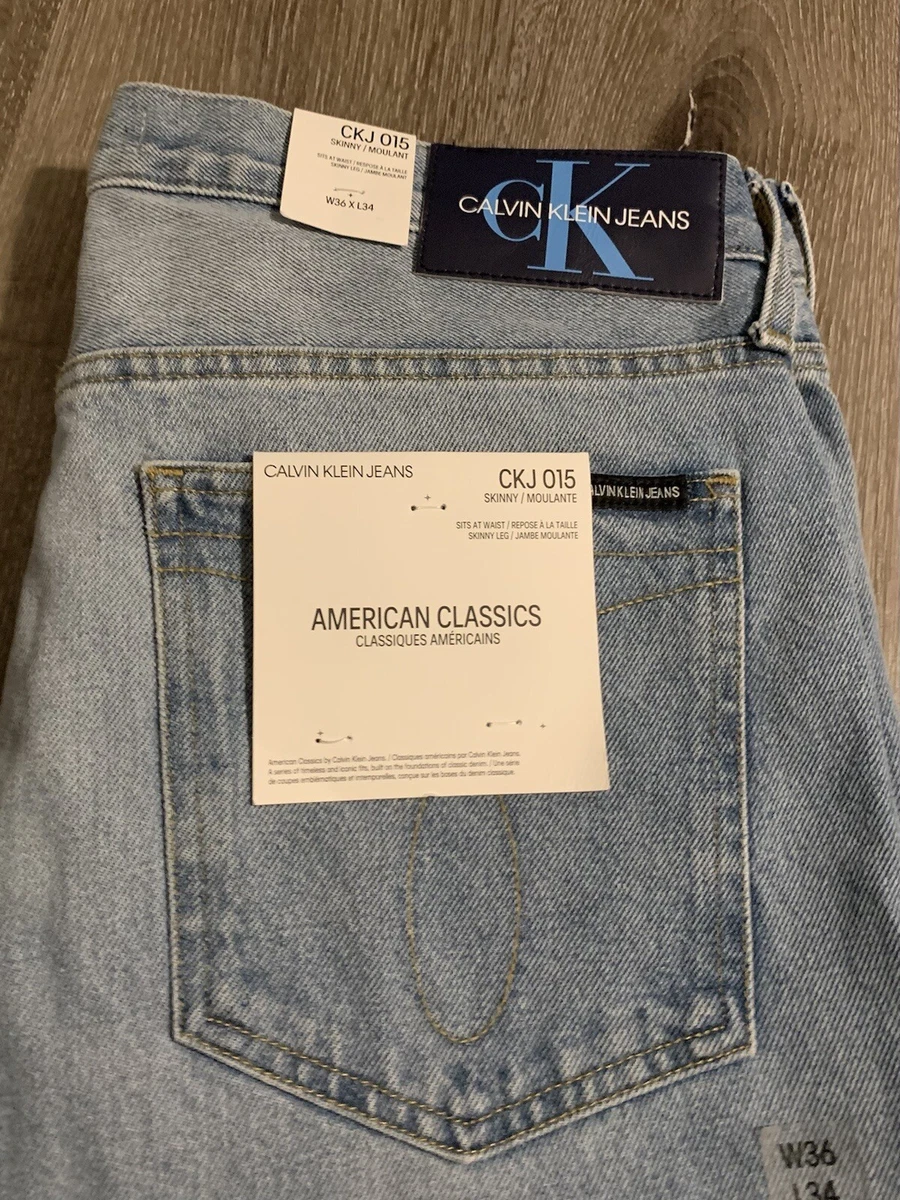 NWT Calvin Klein Jeans American Classic Mens Size 36x34 Skinny