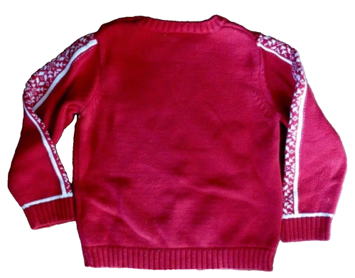 Hanna Andersson size 100 (4) Red /White Sweater 100% cotton - Picture 3 of 3