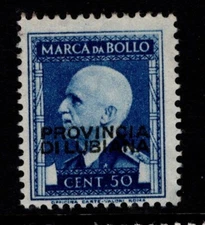 Yugoslavia 1942 Lubiana 50c Revenue Mint Hinged - S33589