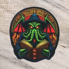 Cthulhu Patch Iron-on Applique Cryptid Badge, Folklore, Myth, Legend, Horror