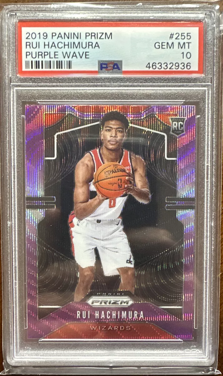 PSA 10 Rui Hachimura SP RC ▫ 2019-20 Prizm PURPLE WAVE Prizm #255