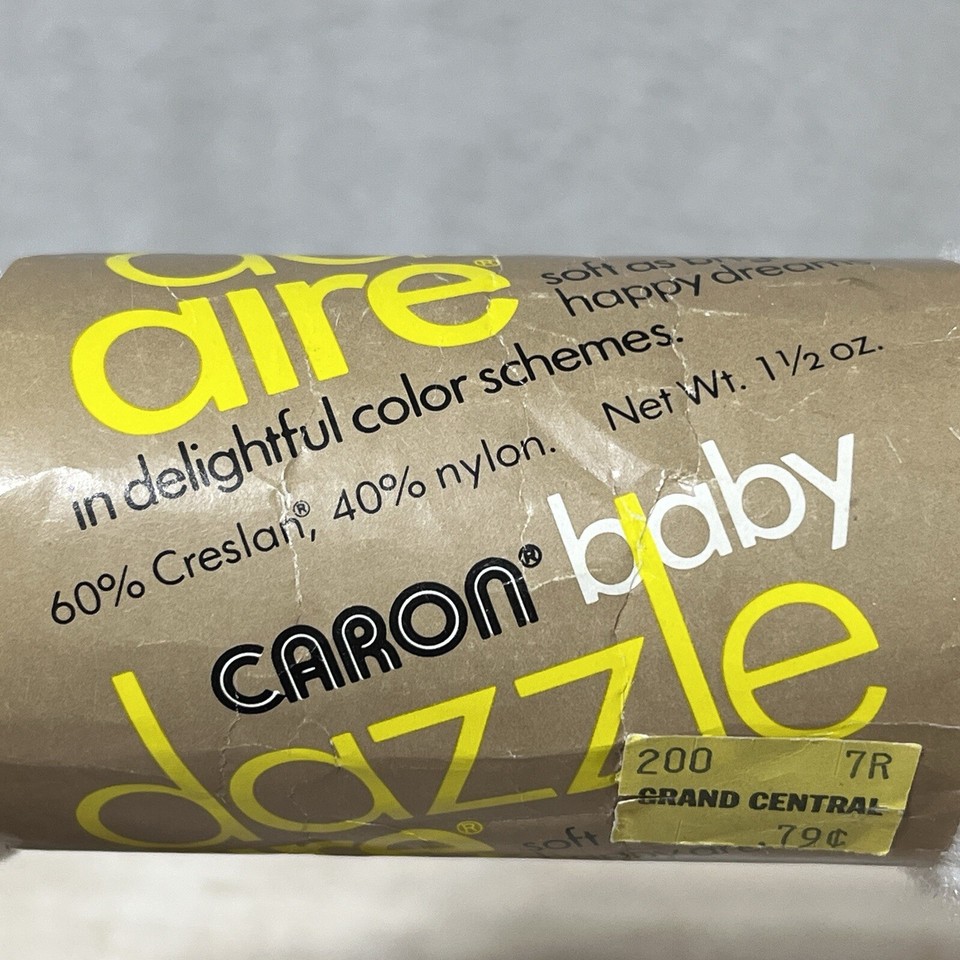 Vintage Baby Yarn CARON DAZZLE AIRE 2701 White Lot of 3 Soft Fuzzy