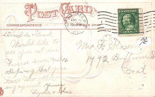 To Greet You Greetings Card Sea Ocean Waves Anchor & Rope Vintage Postcard 1911 - Picture 2 of 2