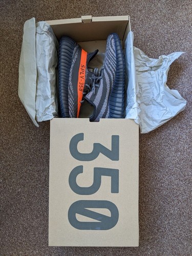 Size UK 11.5 - Adidas Yeezy Boost 350 V2 Carbon Beluga | 2023 *REAL* New in Box - Picture 4 of 5