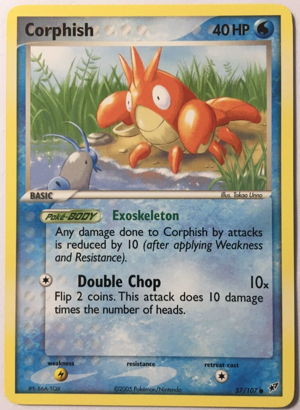 POKEMON CORPHISH 57/107 EX DEOXYS COMMON NEAR MINT