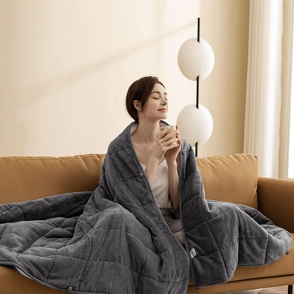 Weighted Sherpa Fleece Blanket Anxiety Autism Depression Sleep