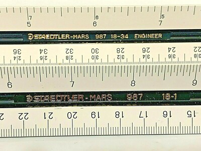 2, Staedtler-Mars Architect  987 18-1  &   987 18-34 Engineer Triangular Rulers