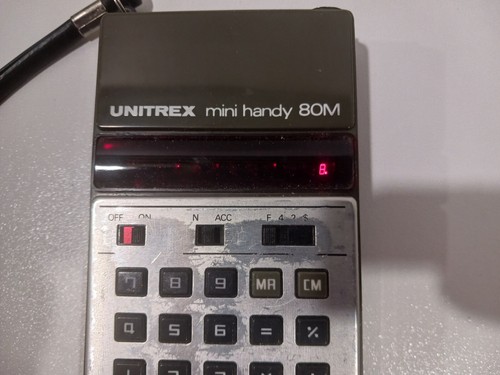 Unitrex Mini Handy 80M Digital Calculator W/ Case - Made In Japan - Picture 6 of 9