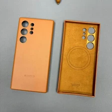 Business Leather Magsafe Case For Samsung Galaxy S23 S24 Ultra Back Cover