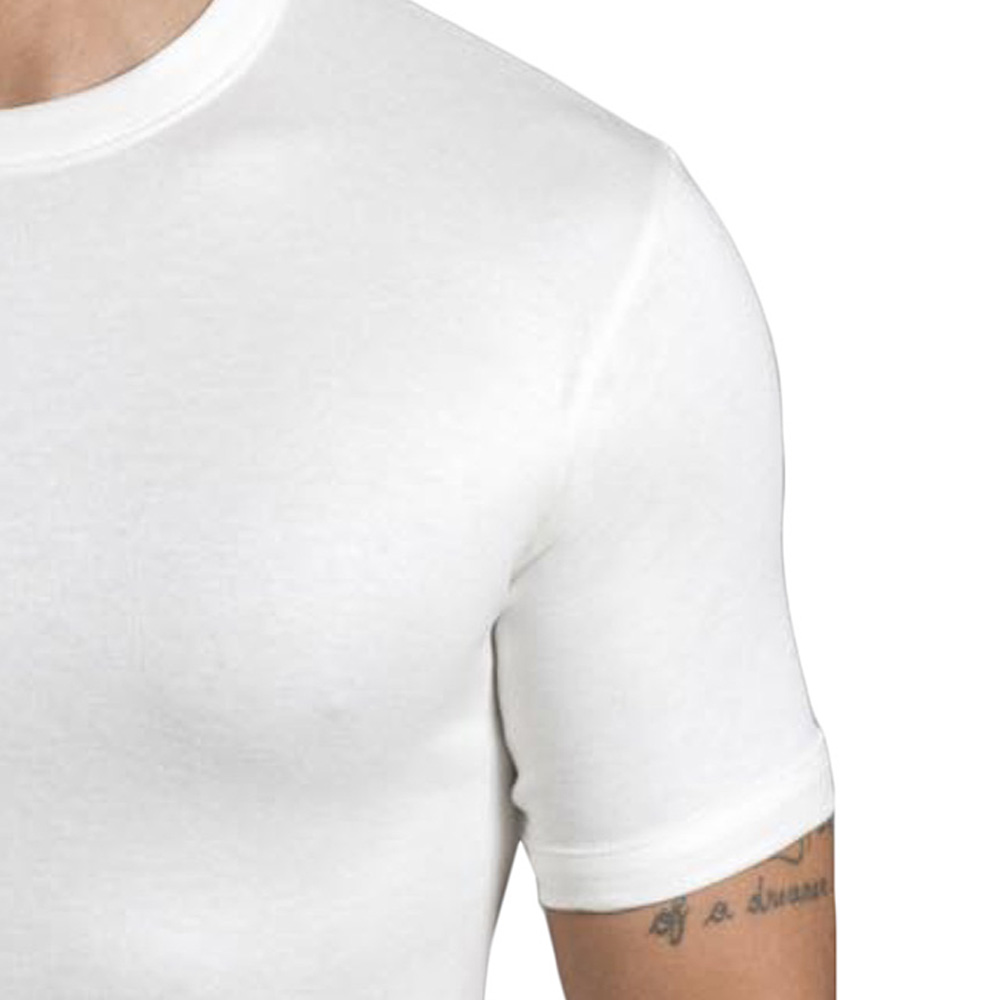 Set 3 Maglie Termiche Uomo Lana E Cotone - Mezza Manica Scollo A V, Fatto In Italia - Foto 2