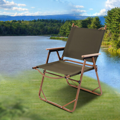 Outdoor Aluminum Portable Wood Grain Aluminum Folding Camping Chair for hiking