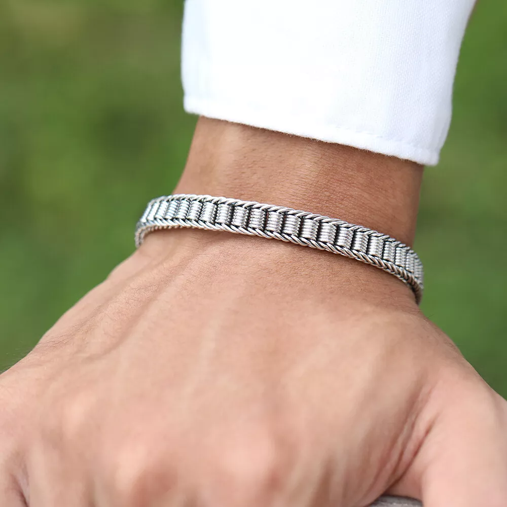 Silver Bracelets for Men - 925 Sterling - Size 7 to 11 in. - VY Jewelry