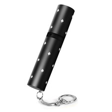 Herramienta de autodefensa en forma de lápiz labial con linterna de 110 lúmenes, llavero para mujer”