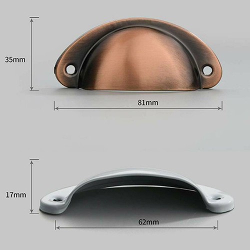 6x/12x Antike Möbelknöpfe Schrank Muschelgriffe Schubladen Retro Vintage Griff , - Bild 9 von 16