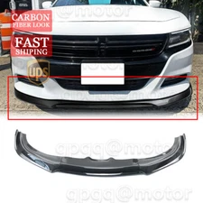 For Dodge Charger R/T SXT Base 15-2023 V3 Style Carbon Front Bumper Lip Splitter