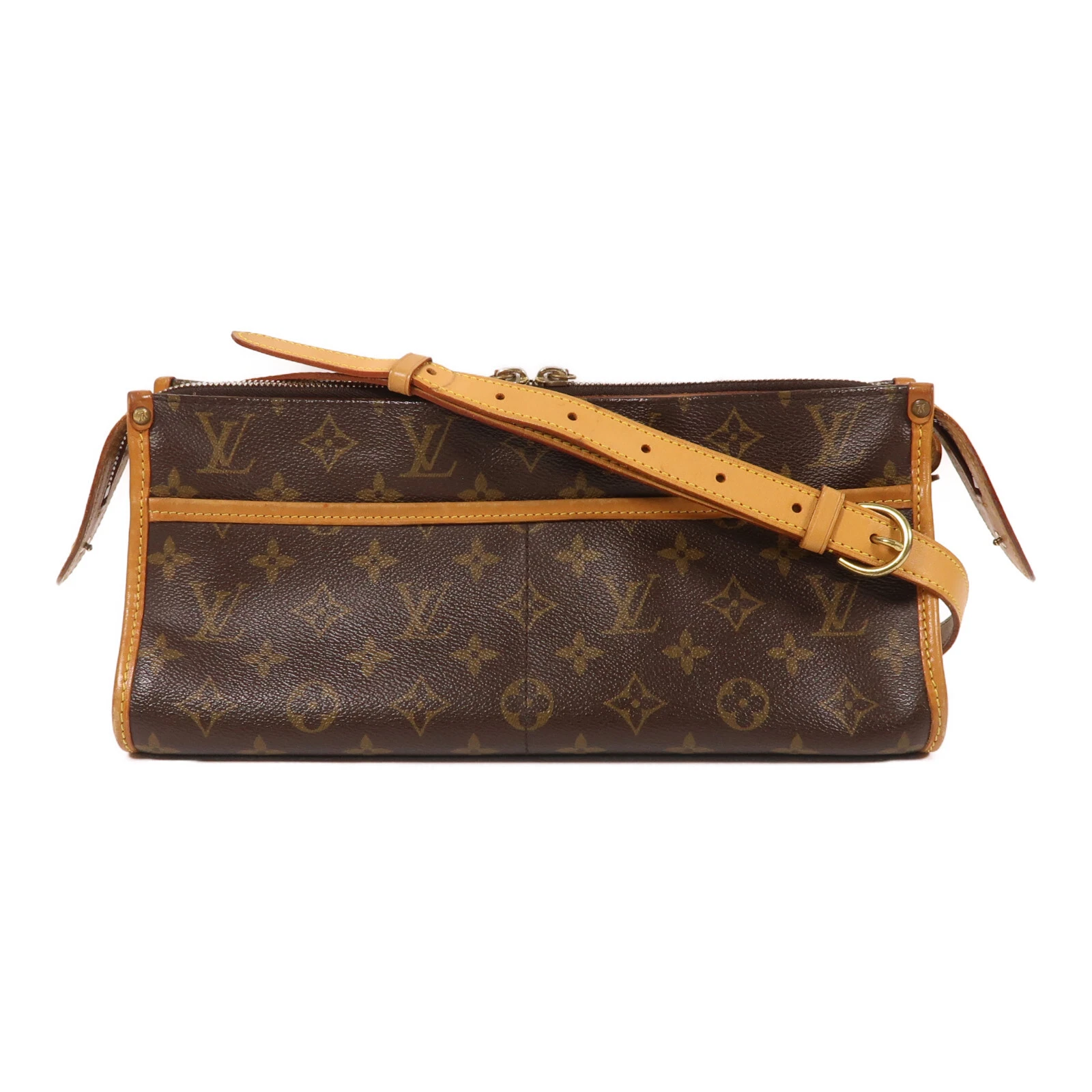 LOUIS VUITTON（LV） Borsa a tracolla lunga Louis Vuitton LV GHW Popincourt M40008 monogramma marrone