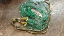 Collana perle traslucide pietra zambiana smeraldo naturale 302 ct multi fila