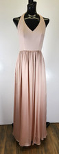 White By Vera Wang Bridesmaid Dress Size 2 Blush Pink Halter Maxi