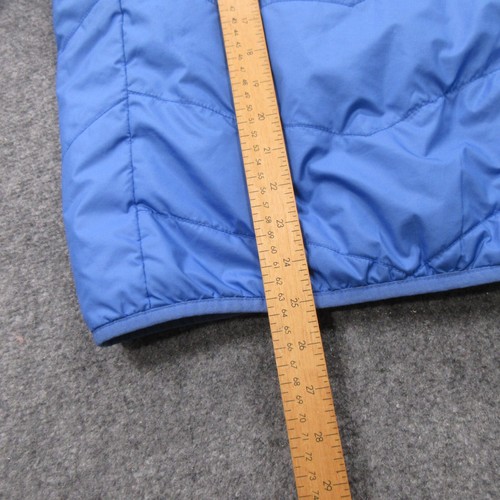 The North Face Jacket Girls XL 18 Blue Green Puffer Reversible Hooded Full Zip - Picture 18 of 24