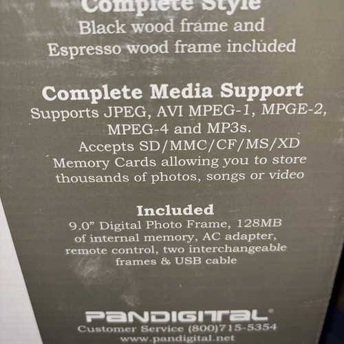 Pandigital 9 Inch Photo Frame 128MB Internal Storage, New Open Box - Picture 15 of 17