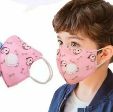 20 pc Face masks Child Kids Pink Mask easy to breath filter valve multilayer USA