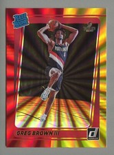 GREG BROWN III - 2021-22 DONRUSS RATED ROOKIE HOLO RED AND GOLD LASER CARD# 245