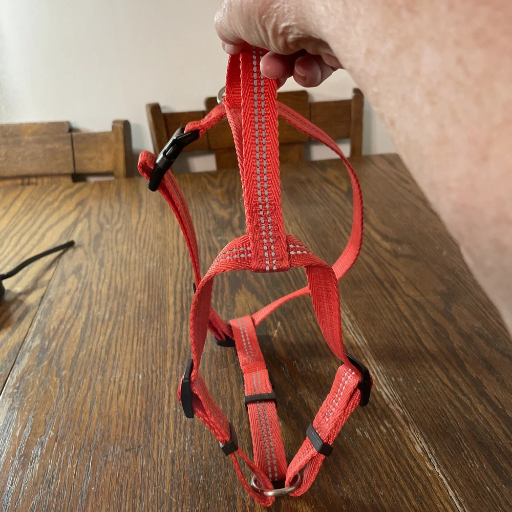 Dog Harness Medium Adjustable In Multiple Spots Handle Snap Buckles Reflective