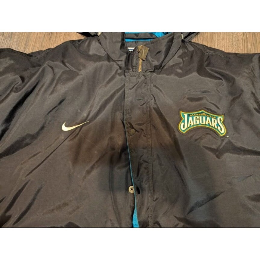 SACAI X NIKE Giacca vintage Jacksonville Jaguars Nike Pro Line grande logo puffer taglia XXL