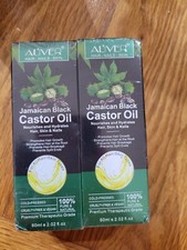 LOT OF 2 --Aliver Jamaican Black Castor Oil Pure Cold Pressed 60 ML 120ML 