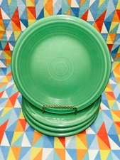 NEW FIESTA set 4 SALAD APPETIZER PLATES Meadow Green 7.25"  FIESTAWARE FREE SHIP